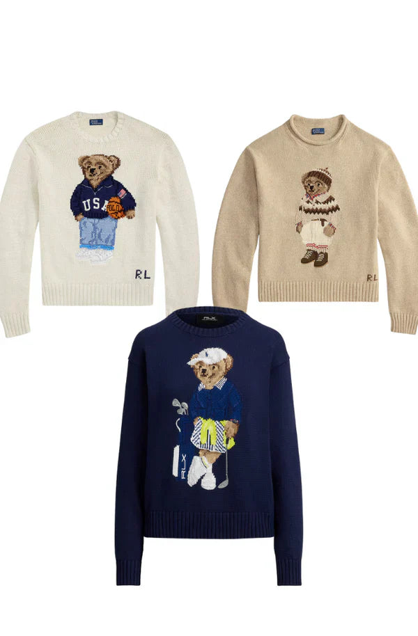 Kit Suéter Ralph Lauren Polo Bear | 3 Modelos por R$1997,50