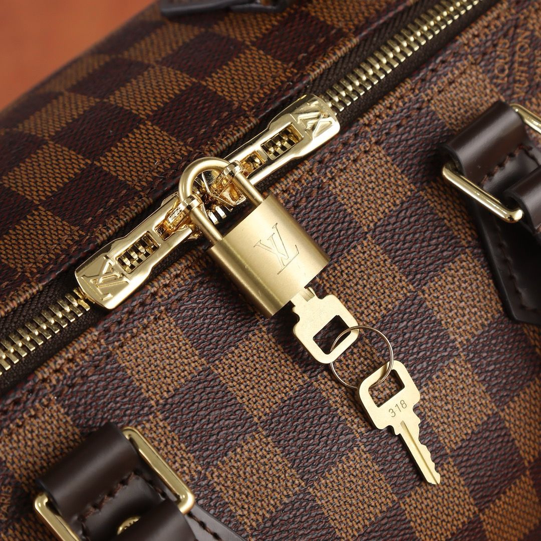 Lv Speedy Bandoulière Damier Ébène.