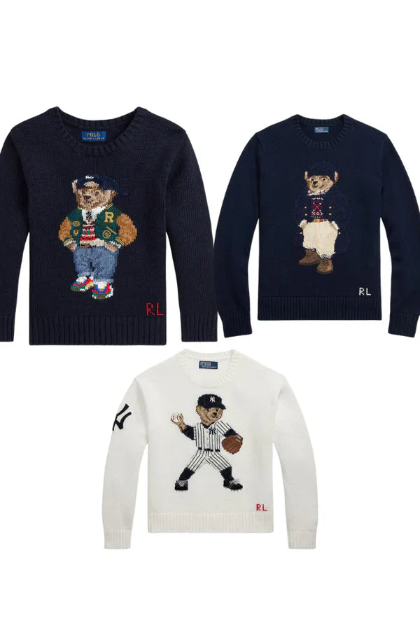 Kit Suéter Ralph Lauren Polo Bear | 3 Modelos por R$1997,50