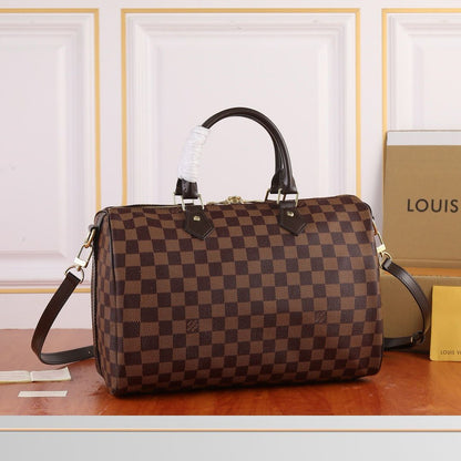 Lv Speedy Bandoulière Damier Ébène.