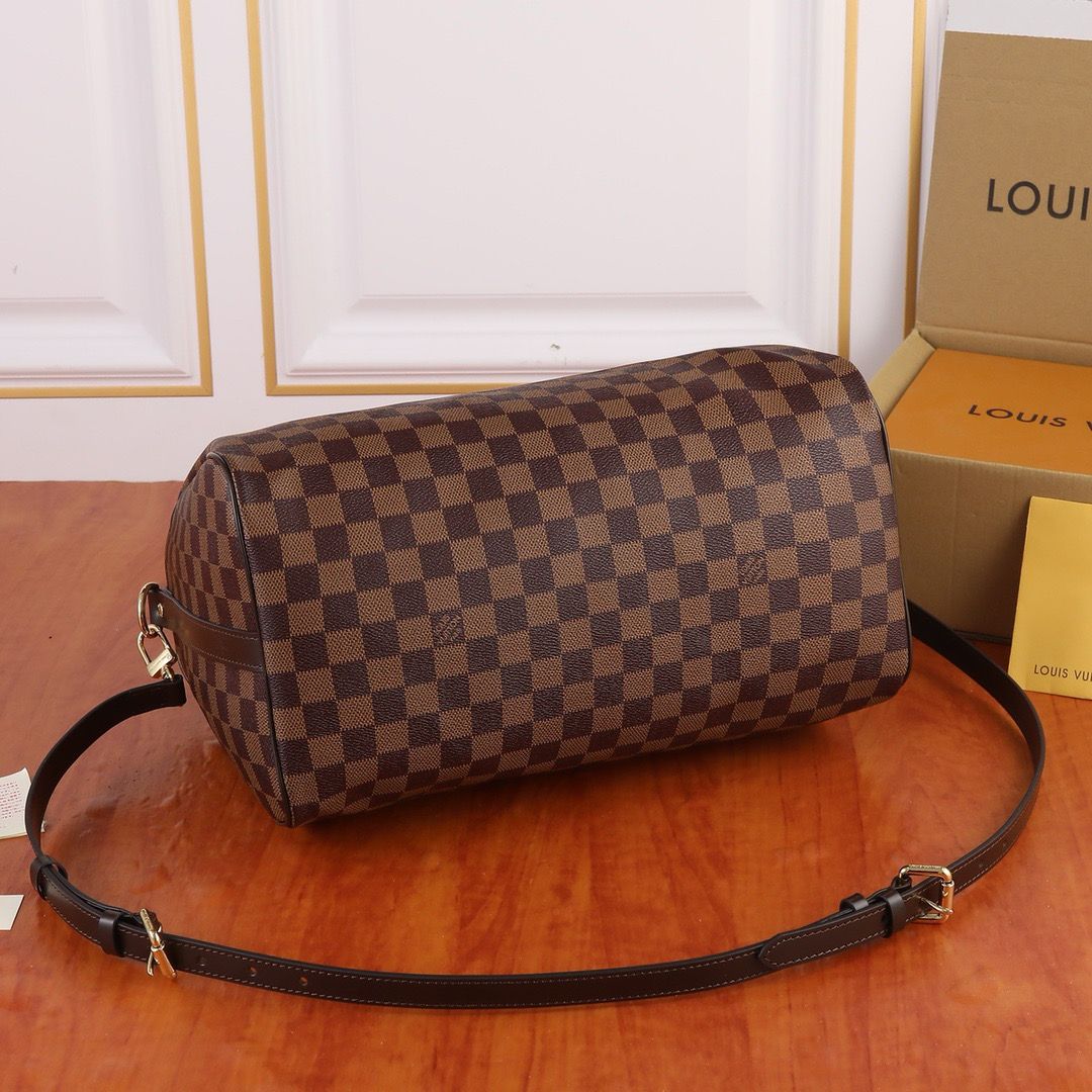 Lv Speedy Bandoulière Damier Ébène.
