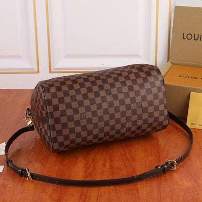 Lv Speedy Bandoulière Damier Ébène.