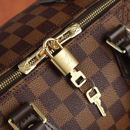 Lv Speedy Bandoulière Damier Ébène.