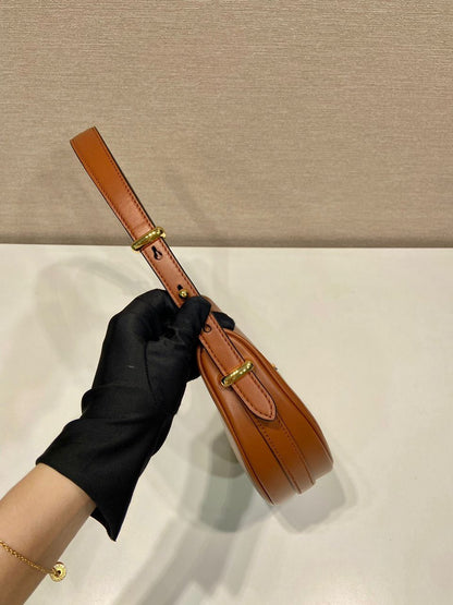 Prada Arqué Leather Brandy