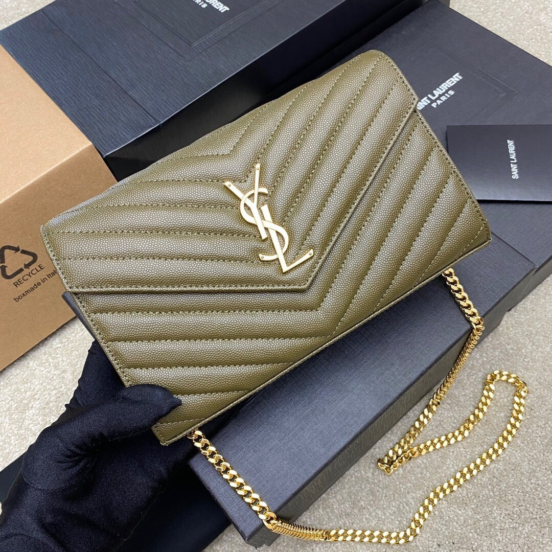 Saint Laurent Should Bag green
