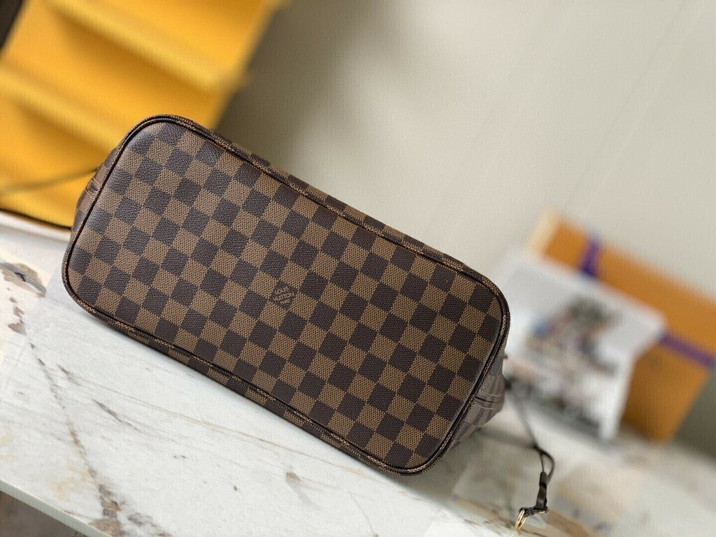 Lv Neverfull Inside Out MM  Brown and Red.
